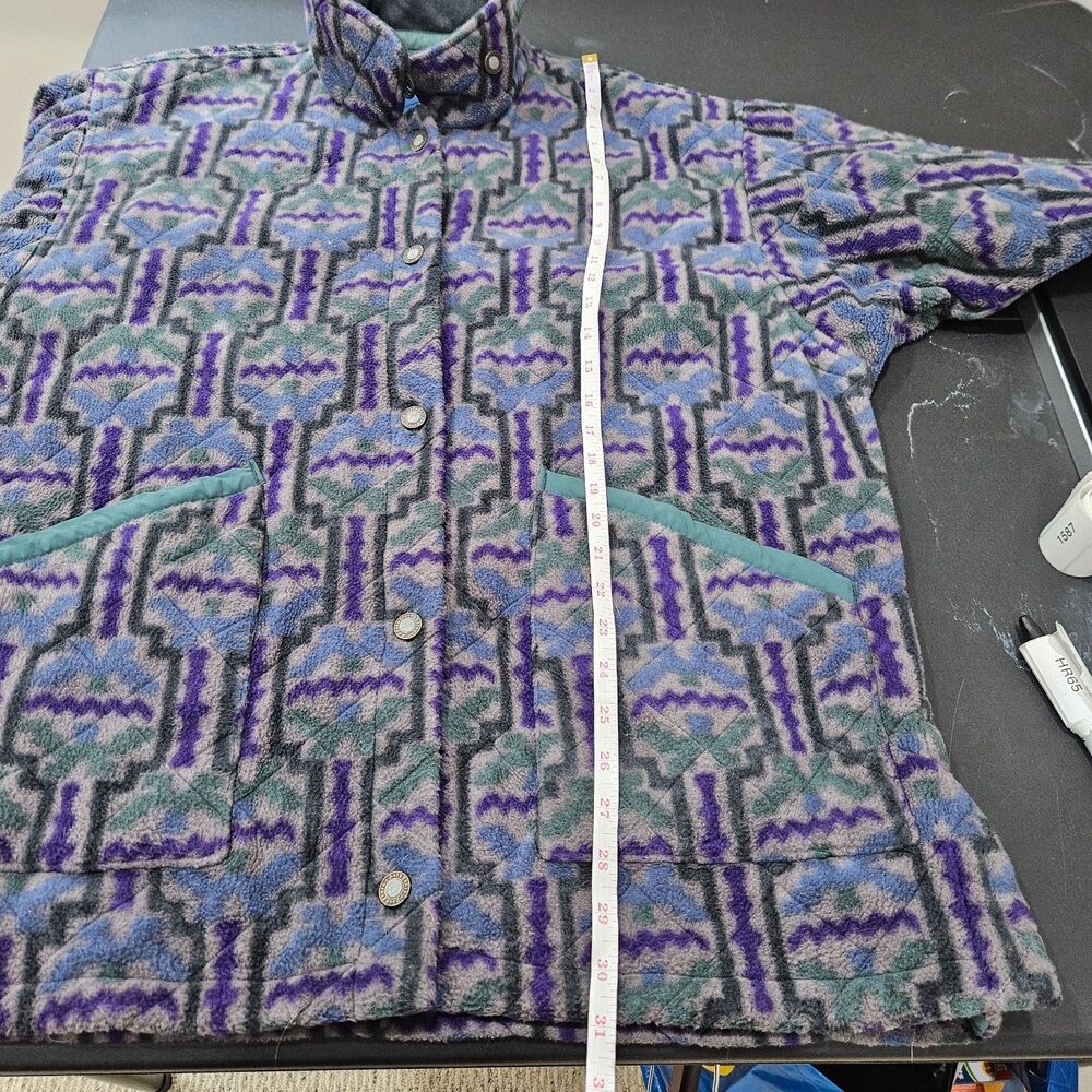 Vintage Patagonia Tehuelche Fleece Chore Coat Large Blue Quilted USA Layers 90s - Picture 15 of 16